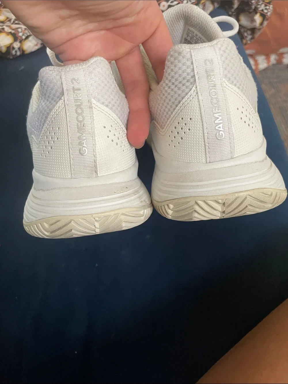 adidas Women's White Mesh Lace-Up Athletic Sneakers
